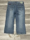 Mudd Vintage Y2k Lace Up Jean Capris Denim Youth Size 14