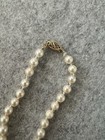 Vintage 5 8mm Genuine Cultured Pearl Necklace W Solid 14k Gold Clasp 19g 19   