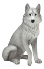 Ebros Large Dakota Wildlife Sitting Alpha Gray Wolf Statue 20 5  H