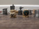 Thimble Lot Vintage Pewter Porcelain Universal Studios Disney  Sea World Etc   