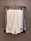 Adidas Kids White 3 Stipes Athletic Shorts Size M 10-12y
