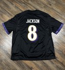 Nike Baltimore Ravens Lamar Jackson  8 Black Speed Machine Jersey Men s 2xl Nwt