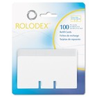 Rolodex Plain Unruled Refill Card 2 1 4 X 4 White 100 Cards pack 67558