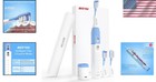 Elegant Sonic Electric Toothbrush With Powerful Cleaning   Travel Case - Blue