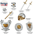 10 Pcs Knight Armor Set Medieval Costume Helmet Sword Shield