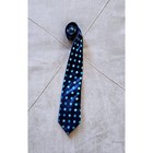 Bcbg Attitude Mens Silk Tie Navy Blue Turquoise Polka Dot Handmade Necktie Fun