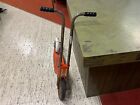 Vtg Antique Radio 5 Push Scooter 2 Wheel Orange White W  Foot Break Tested Works