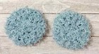Handmade Crochet Kitchen Reusable Dish Scrubbies Sponge 3 Inch Glacier Blue 2pc