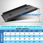 3ft Wheelchair Ramp Aluminum Folding Mobility Scooter Portable Non-slip 600 Lbs