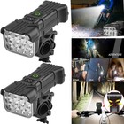 2pcs Rechargeable Led Mountain Bike Lights 900000lm Bicycle Torch Front Lamp