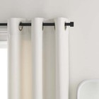 3 4  Matte Black End Cap Adjustable Single Curtain Rod Set  30-84 
