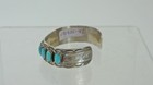 Zuni Sterling Silver Bracelet With 12 Oval Turquoise Settings By Danny Ukestine