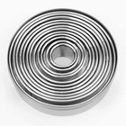 12 Pieces Round Cookie Biscuit Cutter Set graduated Circle For Pastry 18 8 Stain