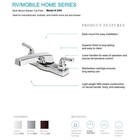 Mobile Home Two Handle 8  Deck Mount Garden Tub Filler Faucet Chrome Finish