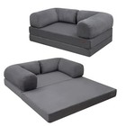  Futon Sofa Bed  4-in-1 Floor Foldable Sofa Couch Bed Queen With L-shaped 