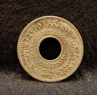 1934 Palestine  british Mandate  5 Mils  George V  Semi-key  Km-3  pa4 
