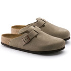 Birkenstock Boston Suede Soft Footbed Unisex Shoes    taupe Mocha Mink Black Clogs