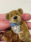 Little Gem Teddy Bears Miniature Hansel   Rudi W  Tiny Bear In Antlers 3 
