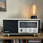 Panasonic Re-6283 Am fm Tabletop Radio  White Case  Silver Knobs Mcm Style Works