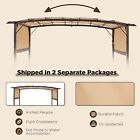 Aecojoy 12 X 9 Ft Outdoor Pergola Gazebo Retractable Metal Frame Canopy Shade