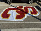 Authentic Usc Locker Room Rug Used Vs  Texas A m - Rug   1 - From Las Vegas Bowl