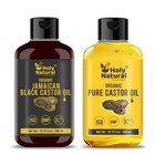 Organic Jamaican Black Castor Oil 300ml   Organic Pure Castor Oil 300ml Combo