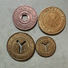Lot Of 4  New York City One Local Fare Transit Token Lot Cut-outs
