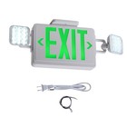 Emergency Green Exit Sign With Plug  200lm Battery Backup  Ul 924 Fire Safety Li