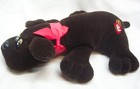Vintage 1985 Tonka Pound Puppies Dark Brown Puppy Dog Plush Stuffed Animal Toy
