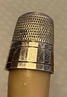 Antique Simons Sterling Silver Thimble Wide Flat Paneled Band 9 No Holes