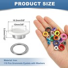 110pcs Grommets Eyelets With Washers 3 8  10mm  Grommets Kit White