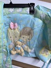 Vintage Precious Moments Baby Quilted Crib Blanket Wall Hanging