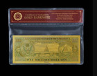  1 Million Dollar Bill Us Gold Banknote Color With Certificate Of Authenticity