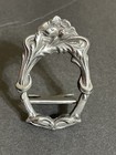 Vintage Elias Fine Pewter1918 Mini Size Picture Frame Art Nouveau Floral Deco