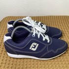 Footjoy Sport Retro 92387 Womens Sz 8 5 Wide Navy Blue Spikeless Golf Shoes