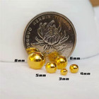 1pcs Authentic 24k Yellow Gold Beads Lucky Polish Bead Diy Loose Bead 3 4 5mm