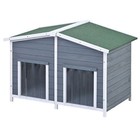 48  Large Wooden Dog House Indoor Outdoor Dog Kennel Pet Cabine With Porch Roof