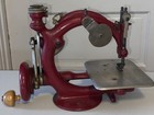 Antique Wilcox And Gibbs Sewing Machine Ser  A689913 Cherry Red Working Rare