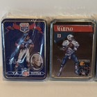 1990 s Nfl Quarterback Club Tin   Playing Card Set Waren Moon   Dan Marino