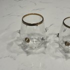 Neptune Glassworks Spike Glass Wine Drinking Glasses 23k Gold Set Of 2