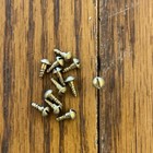   2 X 1 4 Wood Screws Vintage Slotted Round Head Solid Brass Antiqued Free Ship