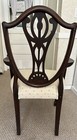 Antique Mahogany Shield Back Dining Arm Chair