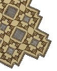 Old Fashioned Handmade Hardanger Embroibery Square Centerpiece 24   x24     New