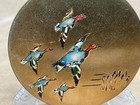 Vintage Rare Mallard Ducks In Flight Stratton Compact