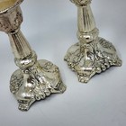 Vintage 1950s Sterling Silver Candlesticks Candle Holders Pair 