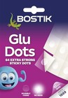 Bostik Extra Strong Glu Dots Clear - 64 Dots Pack - Double Sided 64 Glu Dots