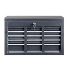 Black Steel Tool Box Storage Chest Portable Heavy Duty Organizer Toolbox