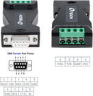 Dtech Rs232 To Rs485 Converter Serial Adapter With 4 Position Terminal Block For