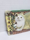 E Smithson Cat Folk Art 3d Wall Hanging Plaque Buttercup 8 