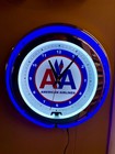American Airlines Airport Stewardess Airplane Pilot Neon Adverting Clock Sign